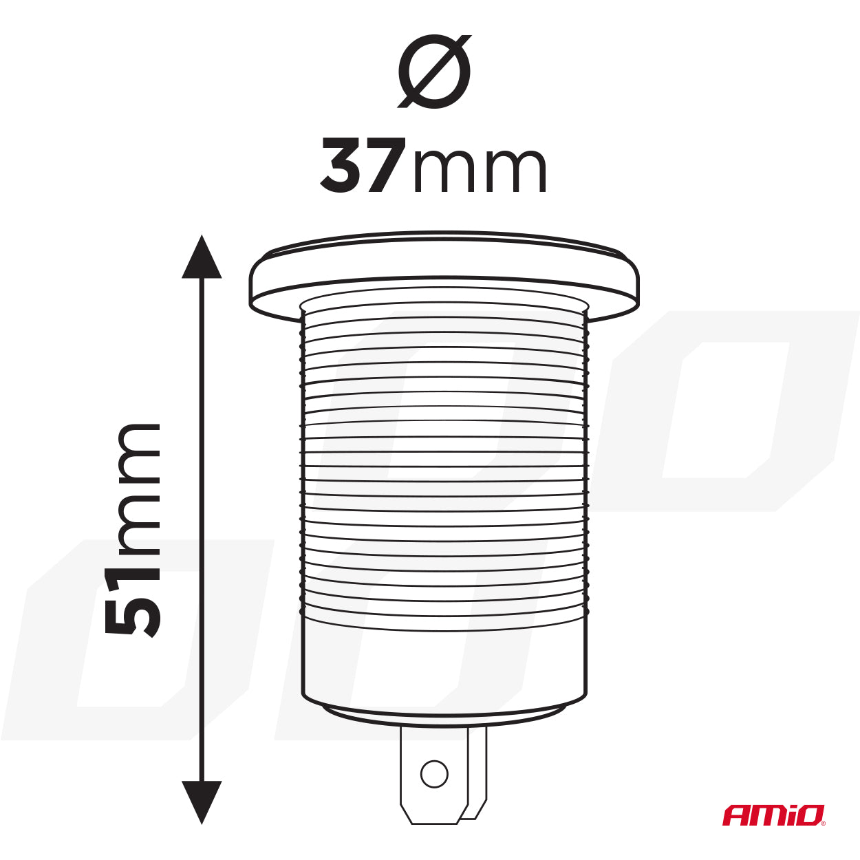 Vesitiivis puhelinlaturi digitaalisella voltmittarilla 2XUSB 12/24V MOD-06